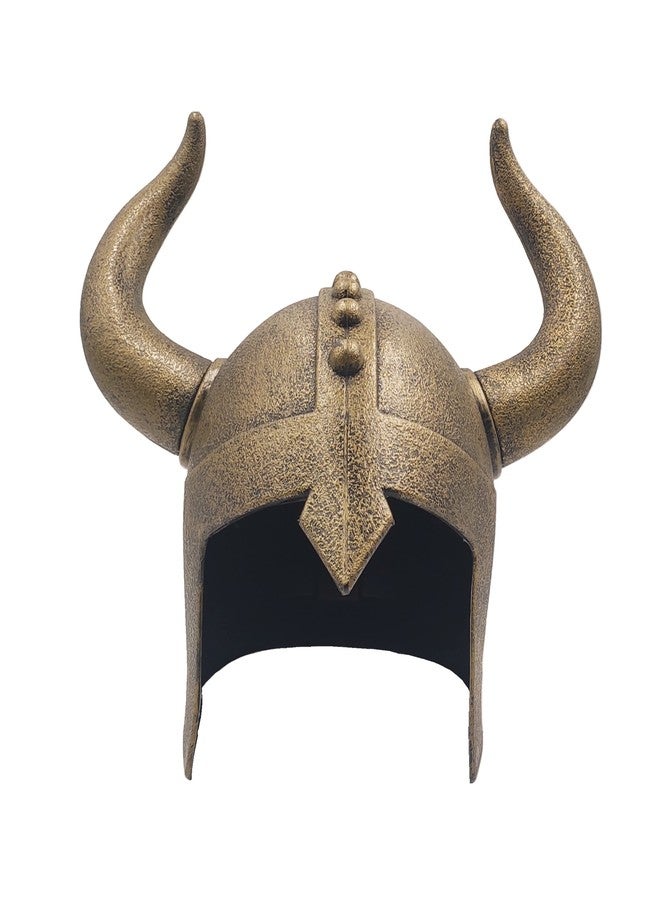 LOOYAR Kids Medieval Viking Horned Helmet Berserker Soldier Warrior Costume Hat Toy for Battle Play Halloween Cosplay (Bronze) - Image 1
